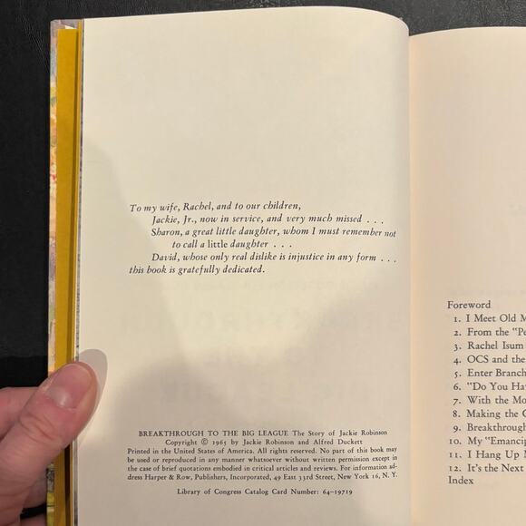 VTG 1965 Breakthrough to the Big League, the Story of Jackie Robinson, HC, VG - Picture 3 of 6